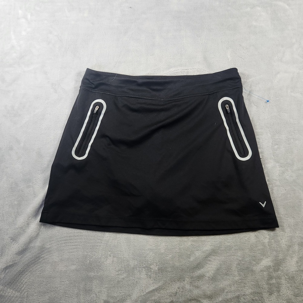 Callaway Opti Black Athletic Skort With Zipper Pockets size L